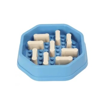 Regulowana miska do karmienia 490 ml 20x20x4,5 cm niebieska — zdjęcie 3