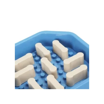 Regulowana miska do karmienia 490 ml 20x20x4,5 cm niebieska — zdjęcie 5