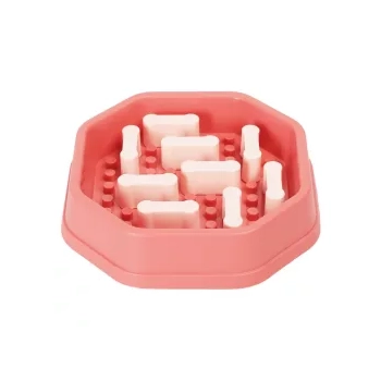 Regulowana miska wolnego jedzenia 490 ml 20x20x4,5 cm czerwona — zdjęcie 2