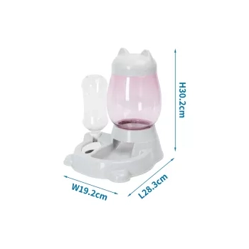 Automatyczne karmidło i poidło 2,31L + 0,53L szare 27x26x30 cm — zdjęcie 4