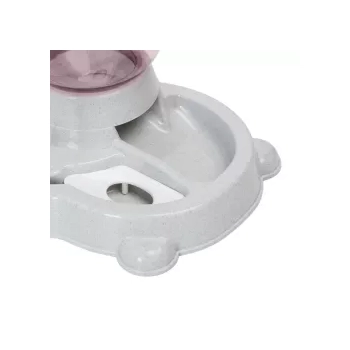 Automatyczne karmidło i poidło 2,31L + 0,53L szare 27x26x30 cm — zdjęcie 6