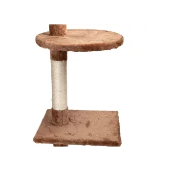 Drapak dla kota wielopoziomowy z myszką 77x47,5x137 cm brązowy — zdjęcie 6