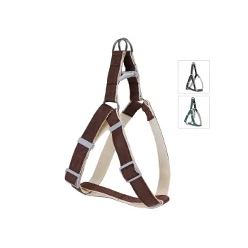 Szelki lniano-konopne M 2x40-60 cm czarne zielone brązowe — zdjęcie 3