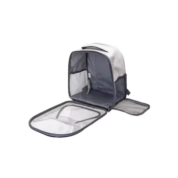 Plecak dla zwierząt PVC szary 33x23x38,5 cm, kształt ósemki — zdjęcie 3