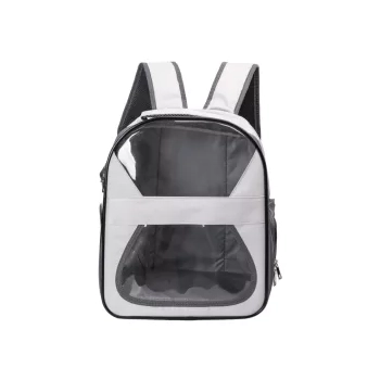 Plecak dla zwierząt PVC szary 33x23x38,5 cm, kształt ósemki — zdjęcie 4