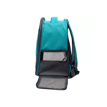 Plecak dla zwierząt PVC przezroczysty niebieski 33x23x38,5 cm figura 8 — zdjęcie 5