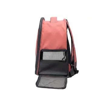 Plecak dla zwierząt PVC czerwony 33x23x38,5 cm, kształt ósemki — zdjęcie 3