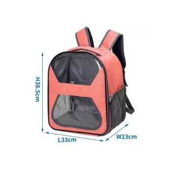Plecak dla zwierząt PVC czerwony 33x23x38,5 cm, kształt ósemki — zdjęcie 4