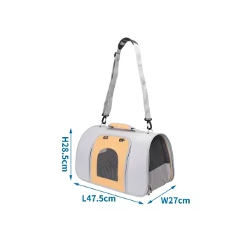 Nosidełko dwukolorowe z przodem 47,5x27x28,5 cm żółte — zdjęcie 4