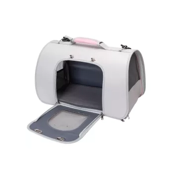 Nosidełko dwukolorowe na jedno zwierzę 47,5x27x28,5 cm różowe — zdjęcie 3