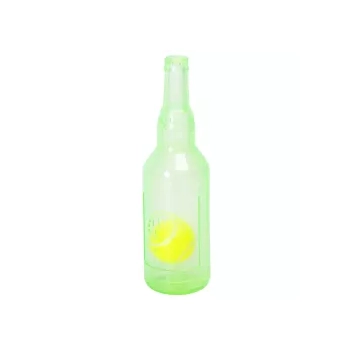 Zabawka dla psa butelka z piłeczką piszcząca 20x5,5 cm różowa, niebieska, zielona — zdjęcie 2