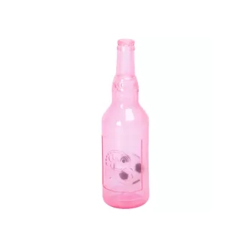 Zabawka dla psa butelka z piłeczką piszcząca 20x5,5 cm różowa, niebieska, zielona — zdjęcie 3
