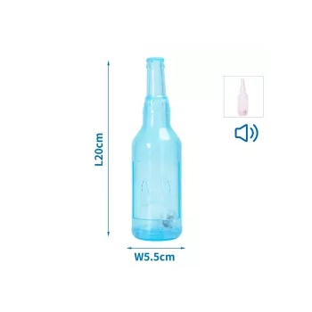 Zabawka dla psa butelka piszcząca 20x5,5 cm różowa lub niebieska — zdjęcie 4