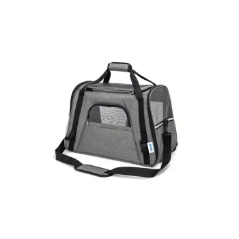 Torba podróżna dla zwierząt 44x25x28 cm szara — zdjęcie 4