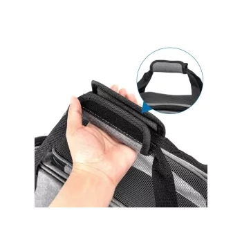 Torba podróżna dla zwierząt 44x25x28 cm szara — zdjęcie 6