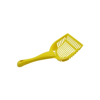 Plastikowa łopatka z sitkiem do żwirku rozmiar S 28x14x3 cm Nobleza - żółta plastikowa z sitkiem