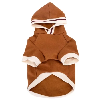 Nobleza Prążkowana bluza z kapturem z kieszenią XS-20cm Beżowy Szary Brązowy