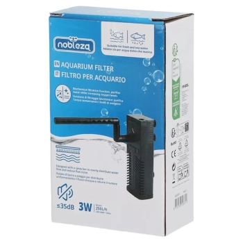 Filtr akwariowy 3W do 250L czarny 22,5x4,2x12,5 cm Nobleza