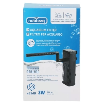 Filtr akwariowy 3W do 250L czarny 22,5x4,2x12,5 cm Nobleza