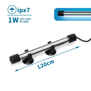 Biała lampa LED do akwarium 1W Nobleza