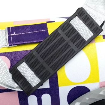 Torba L 51x26x29cm transporter dla kota lub pieska kapsuła kosmiczna Nobleza - wielokolorowy wzór geometryczny z sercami