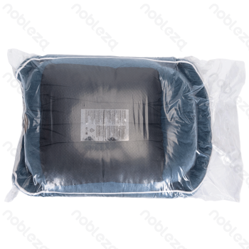 3-piece set of square polyester pet bed L47*W37*H16cm L60*W48*H18cm L75*W60*H20cm Blue