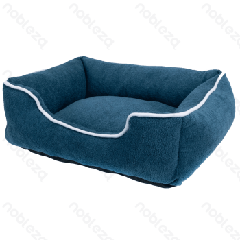 3-piece set of square polyester pet bed L47*W37*H16cm L60*W48*H18cm L75*W60*H20cm Blue