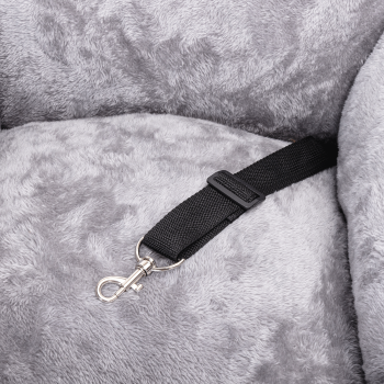 Linen type cloth pet bed(can be used in the car with backrest) L55*W55*H33cm Grey
