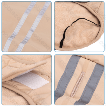 Reflective water-resistant cotton clothes 4XL-60cm Khaki Blue Black