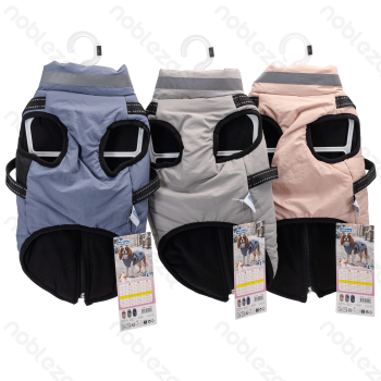 Reflective harness water-resistant cotton clothes L-35cm Grey Blue Pink