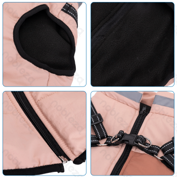 Reflective harness water-resistant cotton clothes XL-40cm Grey Blue Pink