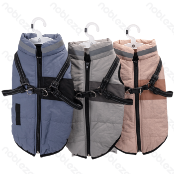 Reflective harness water-resistant cotton clothes XL-40cm Grey Blue Pink