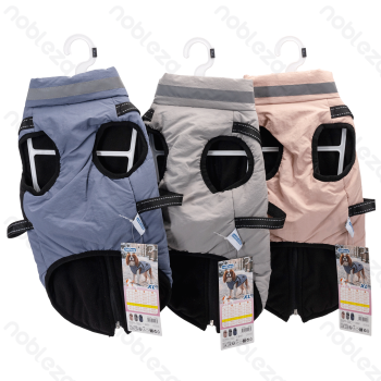 Reflective harness water-resistant cotton clothes XL-40cm Grey Blue Pink