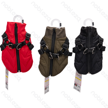 Solid color harness water-resistant cotton clothes XS-20cm Black Red Green