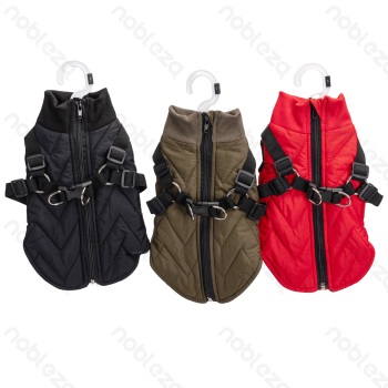 Solid color harness water-resistant cotton clothes S-25cm Black Red Green