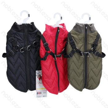 Solid color harness water-resistant cotton clothes L-35cm Black Red Green