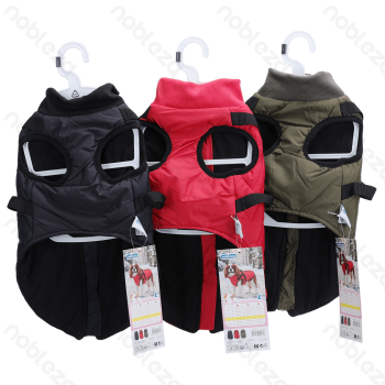 Solid color harness water-resistant cotton clothes L-35cm Black Red Green