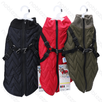 Solid color harness water-resistant cotton clothes XL-40cm Black Red Green
