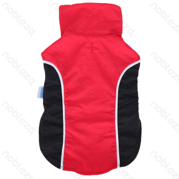 Color-block lapel water-resistant vest L-35cm Blue Red Yellow