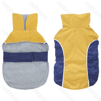 Color-block lapel water-resistant vest XXL-45cm Blue Red Yellow