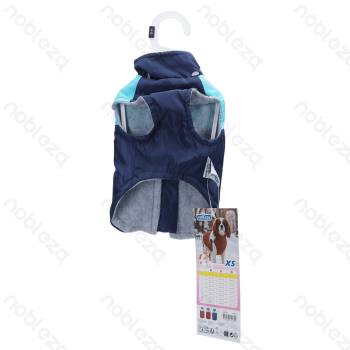 Color-block water-resistant vest XS-20cm Dark blue&Light blue Brown&Beige Red&Grey
