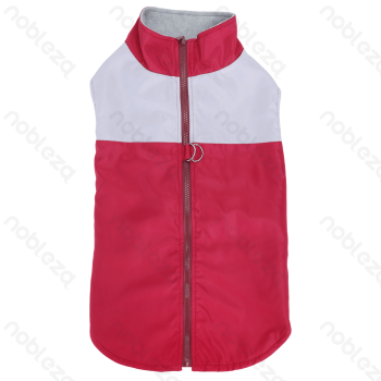 Color-block water-resistant vest XS-20cm Dark blue&Light blue Brown&Beige Red&Grey