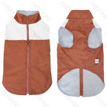 Color-block water-resistant vest XL-40cm Dark blue&Light blue Brown&Beige Red&Grey