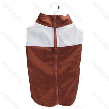 Color-block water-resistant vest 3XL-50cm Dark blue&Light blue Brown&Beige Red&Grey