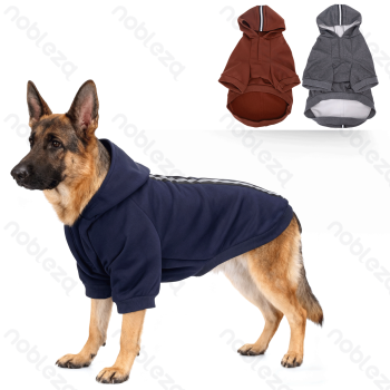 Reflective hooded sweatshirt L-35cm Grey Navy blue Brown