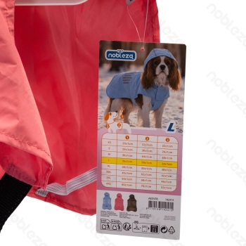 Reflective webbing hooded raincoat L-35cm Green Blue Pink