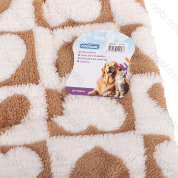 Heart jacquard flannel mat L55*W40cm Coffee white