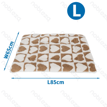 Heart jacquard flannel mat L85*W65cm Coffee white