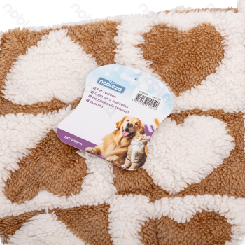 Heart jacquard flannel mat L85*W65cm Coffee white