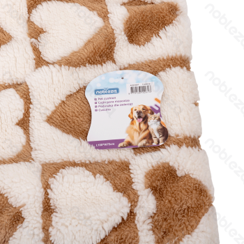 Heart jacquard flannel mat L100*W75cm Coffee white